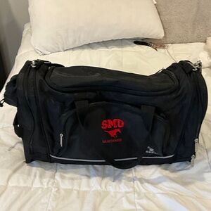Russell Athletic Black and Red Duffel Bag
